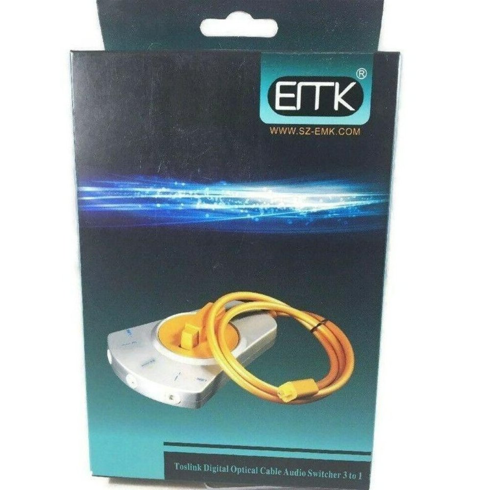 VONOTO 3 in 1 Optical Audio Switcher .Toslink Fiber Optical Audio 1 to 3